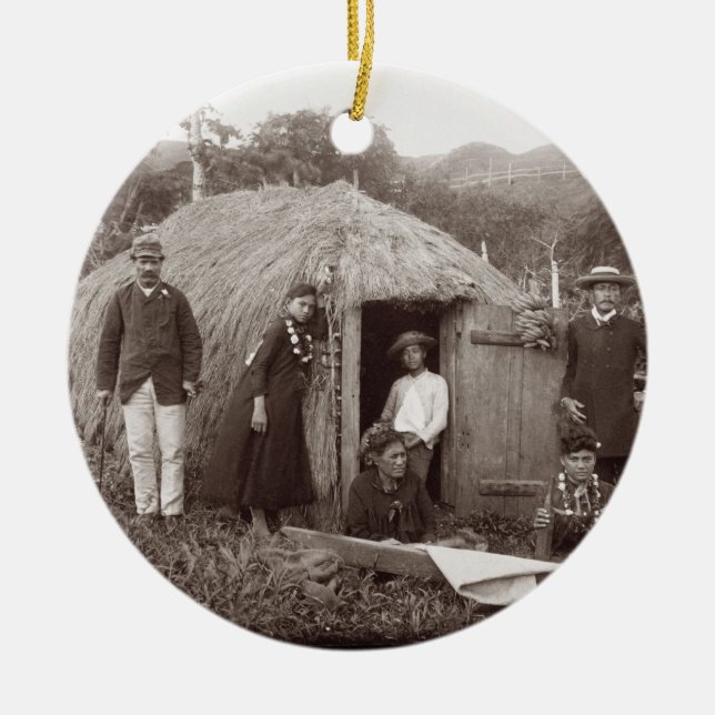 Danande Tappa, en infödd trasa, c.1875 Julgransprydnad Keramik (Framsidan)