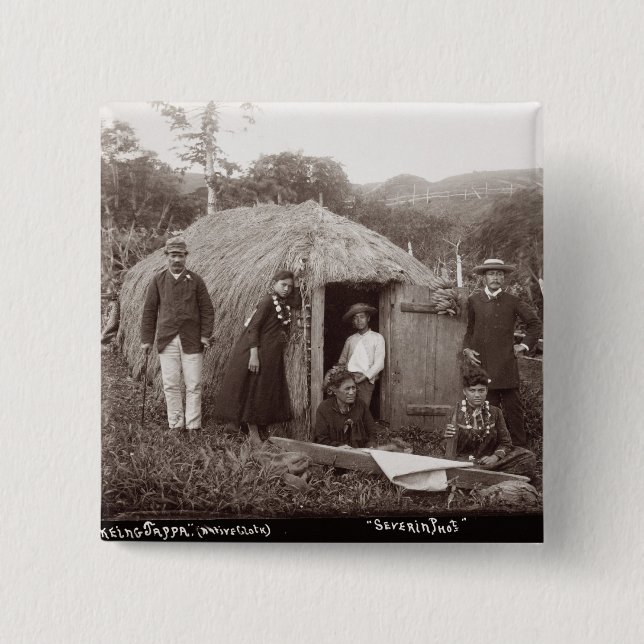 Danande Tappa, en infödd trasa, c.1875 Knapp (Framsida)