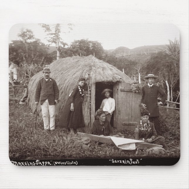 Danande Tappa, en infödd trasa, c.1875 Musmatta (Framsidan)