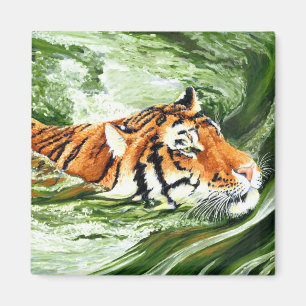 Danande vinkar - simningtigermagneten magnet