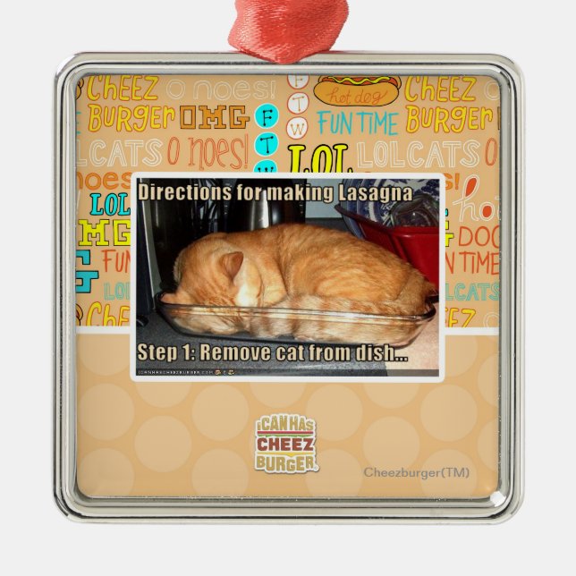 Danandelasagna Julgransprydnad Metall (Framsidan)