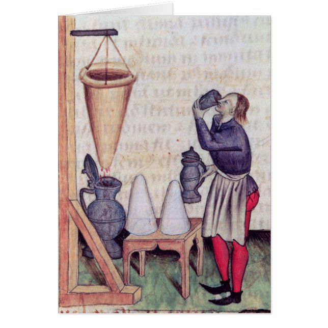 Danandesockersirap, från 'Tractatus de Herbis' Hälsningskort (Framsidan)