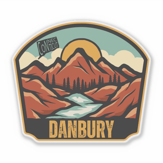 Danbury, Connecticut Klistermärken (Framsida)