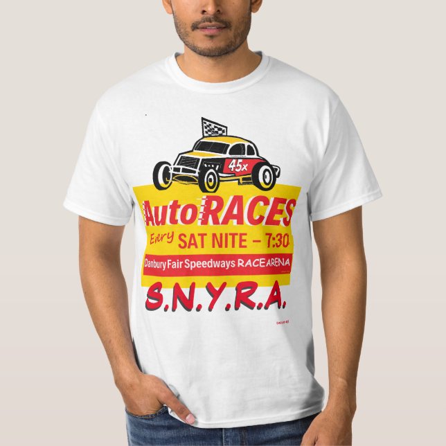 Danbury mässaRacearena Auto tävlingar Tee Shirt (Framsida)