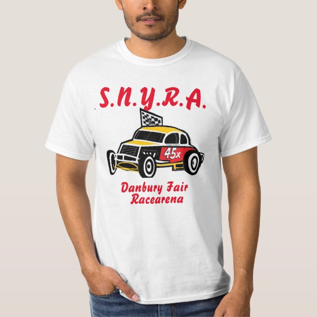 Danbury mässaRacearena logotyp och dubbelsidig T Shirt (Framsida)