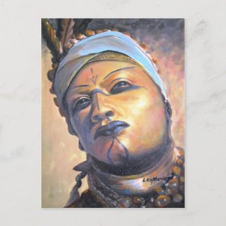 Dançarino africano - av konstnären LEOMARIANO Vykort