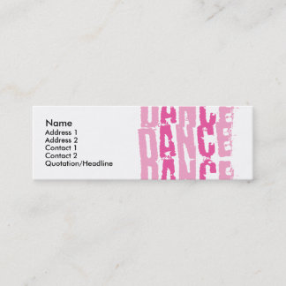 Dance3 namn, adress 1, adress 2, kontakt 1,… mini visitkort