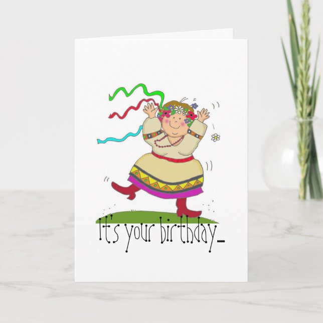 Dance a Little Birthday Kort (Framsida)