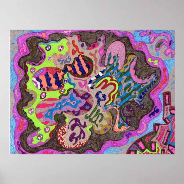 "Dance" Abstrakt Art 24x18 Poster (Framsidan)