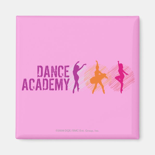 Dance Academy Färg Dancers Logotyp Magnet (Framsidan)