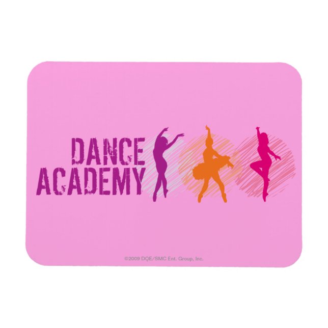 Dance Academy Färg Dancers Logotyp Magnet (Horisontell)