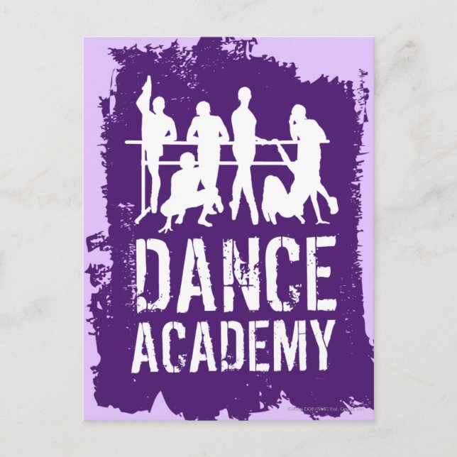 Dance Academy Silhouettes Logotyp Vykort (Framsida)