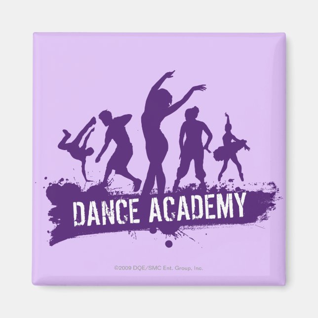 Dance Acadmey Dancer Silhouettes Logotyp Magnet (Framsidan)