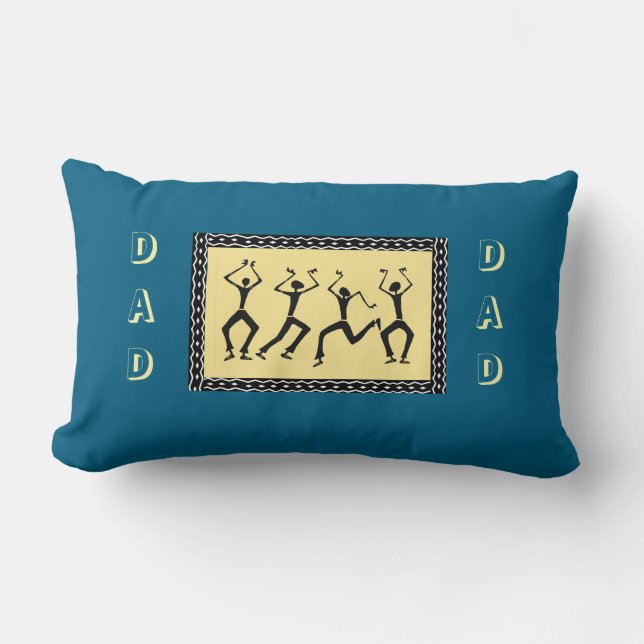 Dance African Art Fantastisk Party Lumbarkudde (Framsida)