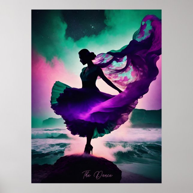 Dance AI Fantasy Digital Art Print Cosmic Poster (Framsidan)