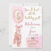 Dance and Twirl Rosa Girl Girl Girl Ballet Birthda