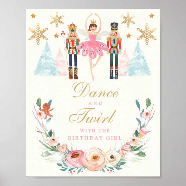 Dance and Twirl with Birthday Girl Nutcracker Poster (Framsidan)