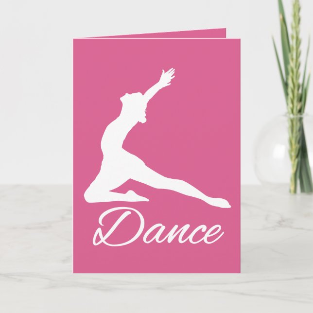 DANCE anpassningsbar färg och texthälsokort Kort (Framsida)