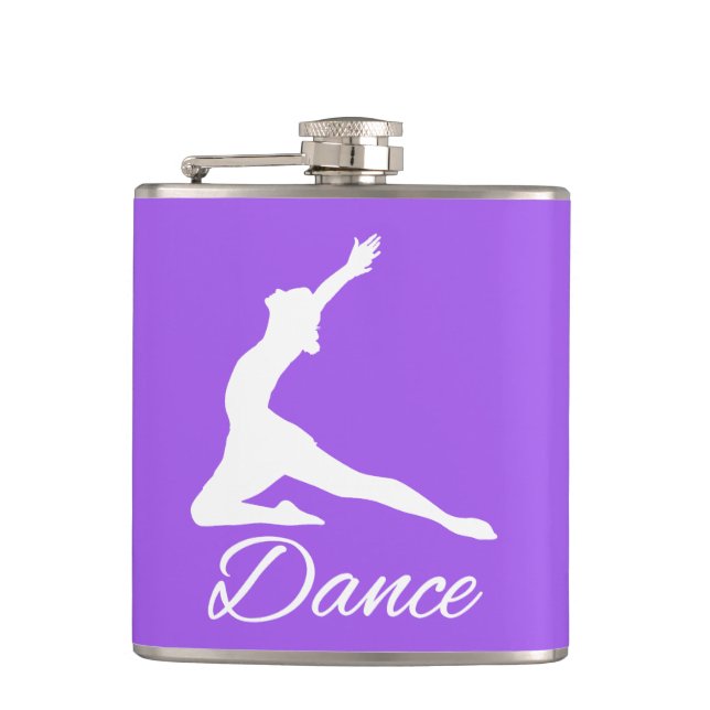 DANCE anpassningsbar monogram och färg-kolv Fickplunta (Framsidan)