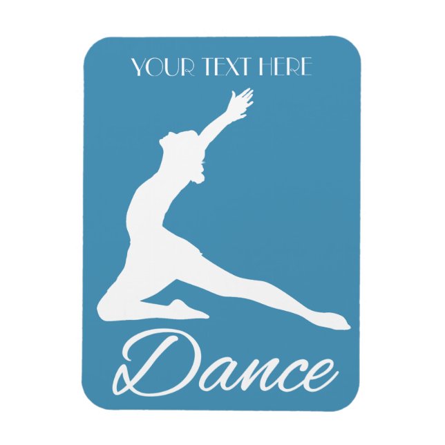 DANCE anpassningsbar text och färg magnet (Vertikal)
