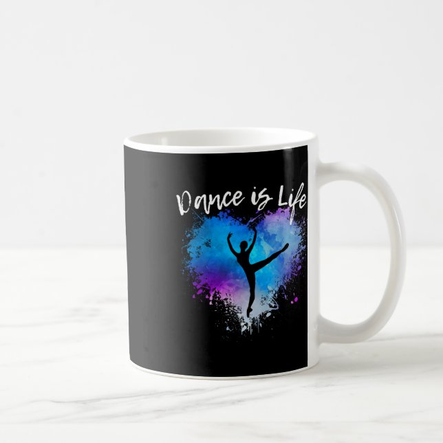 Dance är Life Ballet Dancing Ballerina Tonåring Tw Kaffemugg (Höger)