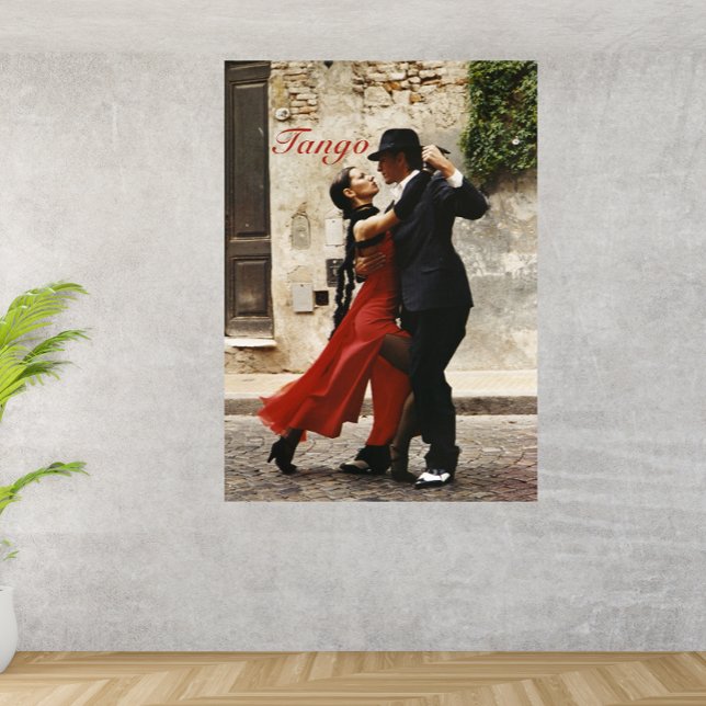 Dance Art, Tango, Red, Black, Latin Dance Canvastryck (Dance Art, Tango, Red, Black, Latin Dance, Canvas Print)