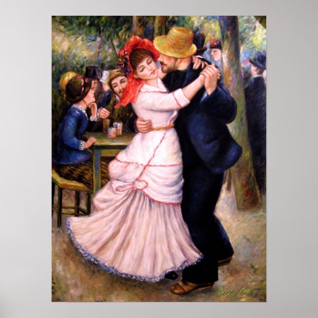 Dance at Bougival 1882,Renoir Reproduction Print Poster (Framsidan)
