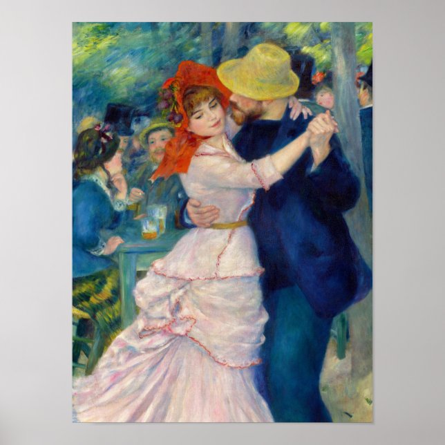 Dance at Bougival, 1883 of Pierre-Auguste Renoir Poster (Framsidan)