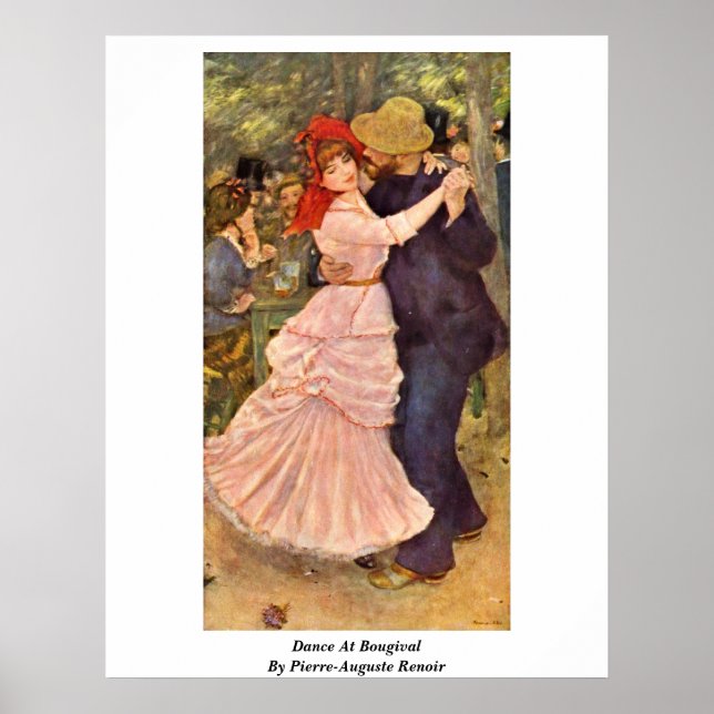 Dance at Bougival av Pierre-Auguste Renoir Poster (Framsidan)