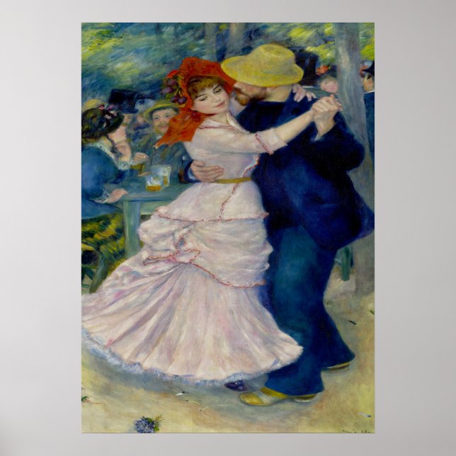 Dance at bougival - Pierre Auguste Renoir Poster (Framsidan)
