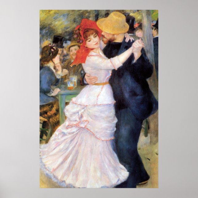 Dance at Bougival - Renoir Impressionist Painting Poster (Framsidan)