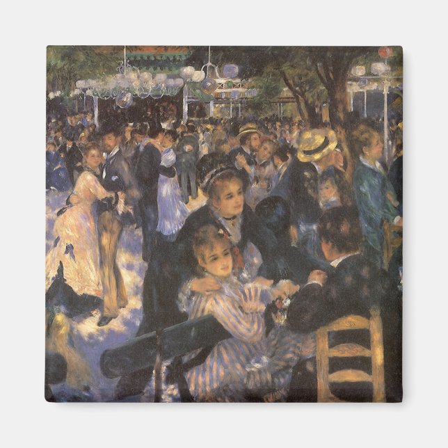 Dance at Le Moulin de la Galette av Pierre Renoir Magnet (Framsidan)