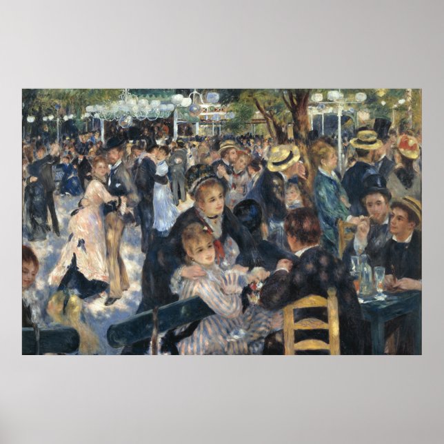 Dance at Le Moulin Galette - Renoir Painting Poster (Framsidan)