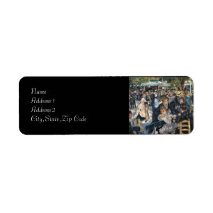 Dance at Moulin de la Galette by Renoir Returadress Etikett