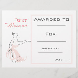 Dance Award girl ballet rosa dancer