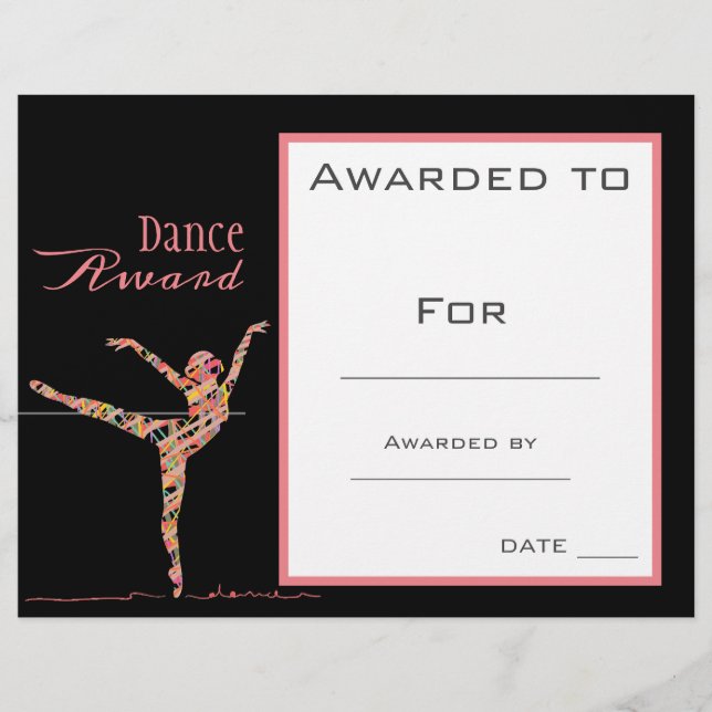 Dance Award girl ballet rosa dancer (Framsida)
