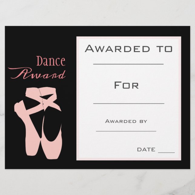 Dance Award girl ballet skor rosa dancer (Framsida)