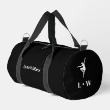 Dance Bag | Black Initialer Namn Duffle Bag