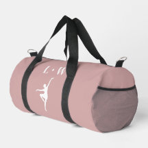 Dance Bag - Rosa Initialer Namn Duffle Bag