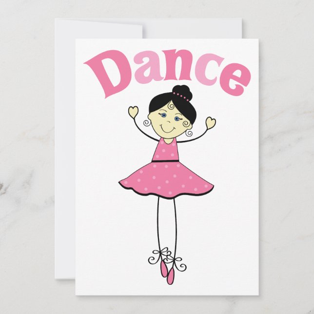 Dance Ballerina Inbjudningar (Framsida)