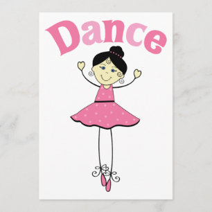 Dance Ballerina Inbjudningar