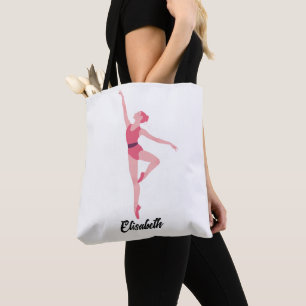 Dance Ballerina Personlig Tote Bag - Elegant Tygkasse