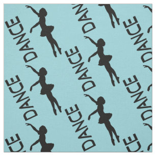 Dance - Ballerina Silhouette Mönster Tyg