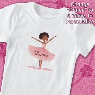 Dance Ballet Cute Girl Ballerina Rosa Tutu T Shirt