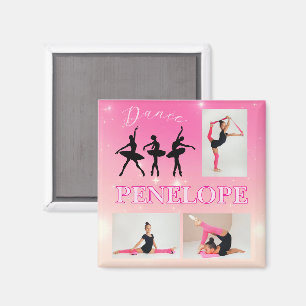 Dance Ballet Rosa Gradient 3 Photo Personlig Magnet