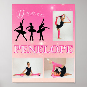 Dance Ballet Rosa Gradient 3 Photo Personlig Poster