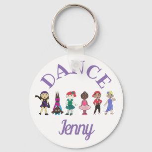 DANCE Ballet Tap Jazz Personlig Ballerina Gift Nyckelring