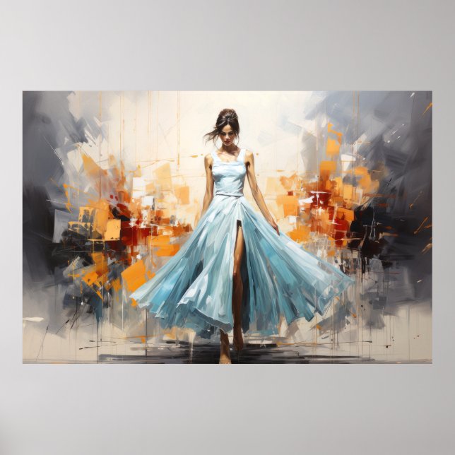 Dance Beauty Painting Abstrakt Art Decor Poster (Framsidan)