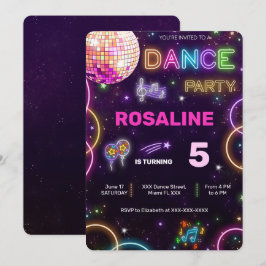 Dance Birthday-inbjudan Inbjudningar