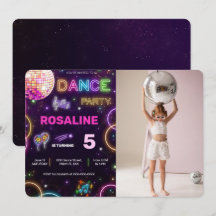 Dance Birthday Photo Inbjudan